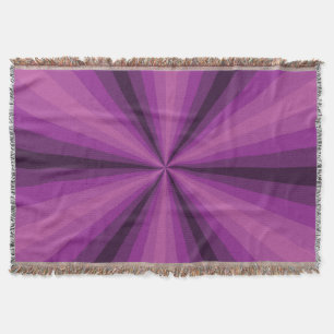 Optical Illusion Purple Throw Blanket