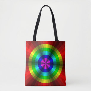 Optical Illusion Rainbow All-Over-Print Bag