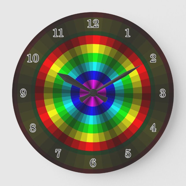 Optical Illusion Rainbow Clock (Front)