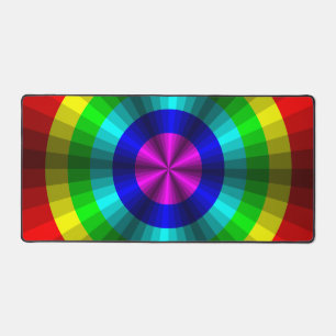Optical Illusion Rainbow Desk Mat