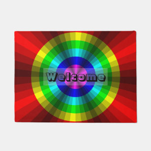 Optical Illusion Rainbow Doormat