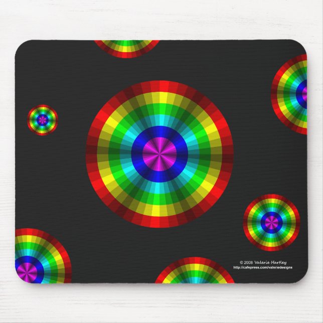 Optical Illusion Rainbow Mousepad (Front)