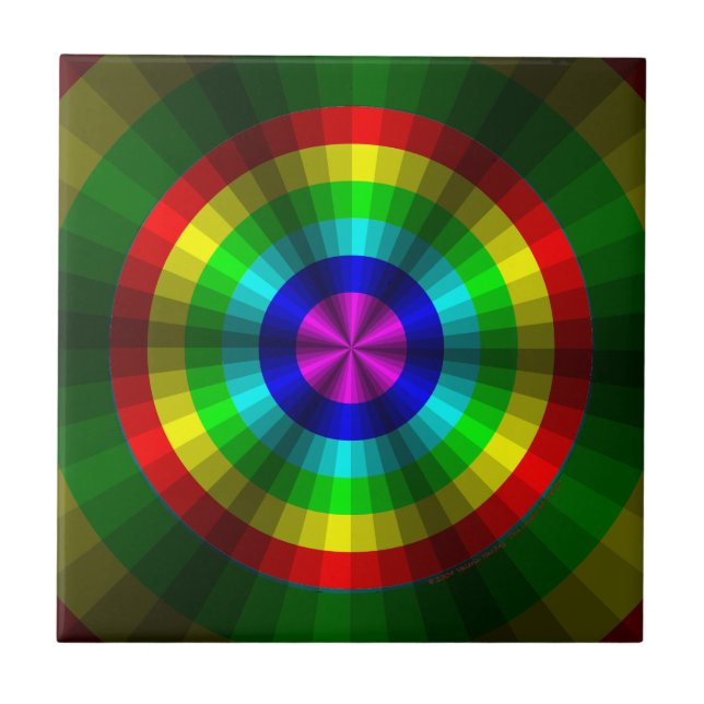 Optical Illusion Rainbow Tile (Front)
