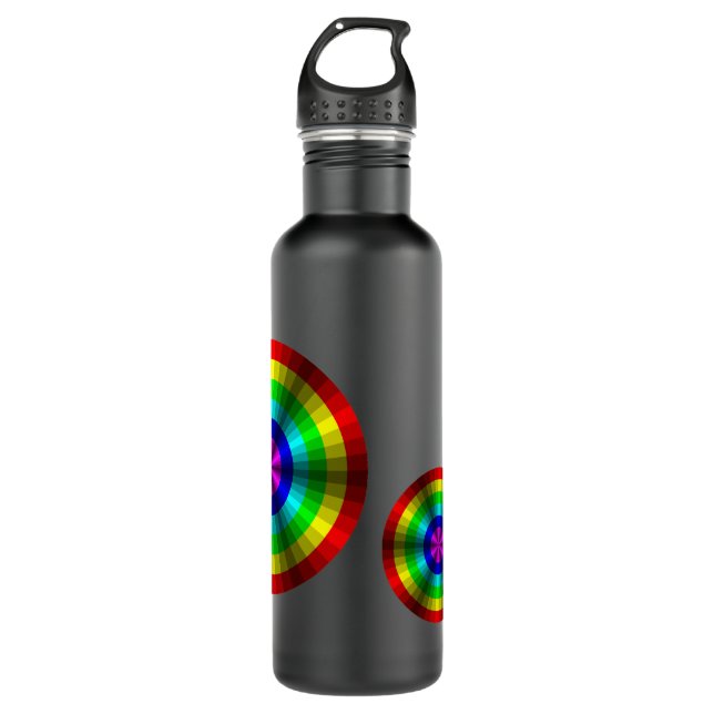 Optical Illusion Rainbow Water Bottle (Front)