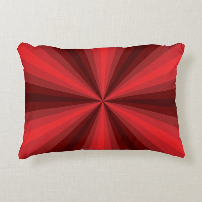 Optical Illusion Red Accent Pillow (Front)