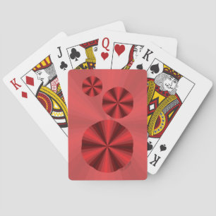Optical Illusion Red Classic Playing Cards