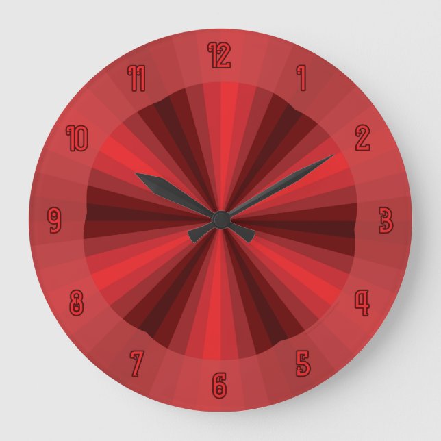 Optical Illusion Red Clock (Front)