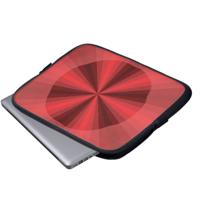 Optical Illusion Red Laptop Case (Front Bottom)