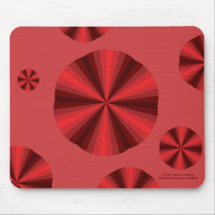 Optical Illusion Red Mousepad