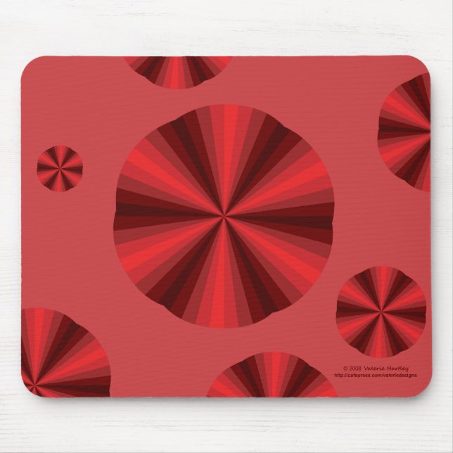 Optical Illusion Red Mousepad (Front)