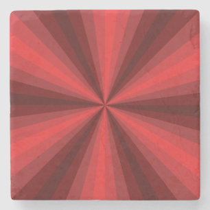 Optical Illusion Red Stone Coaster