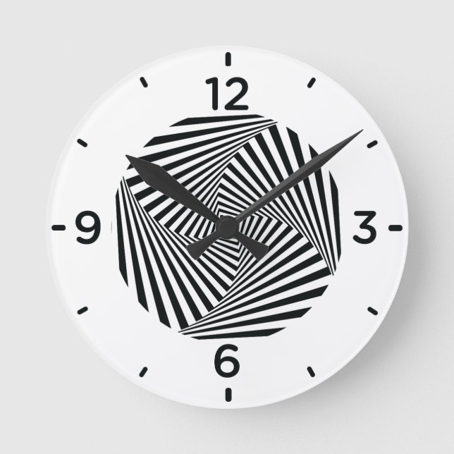 Optical Illusion Round Clock (Front)