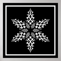 Optical Illusion Snowflake Christmas Elegant