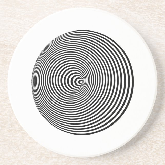 Optical Illusion Spiral Coaster (Front)