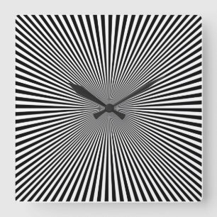optical-illusion square wall clock
