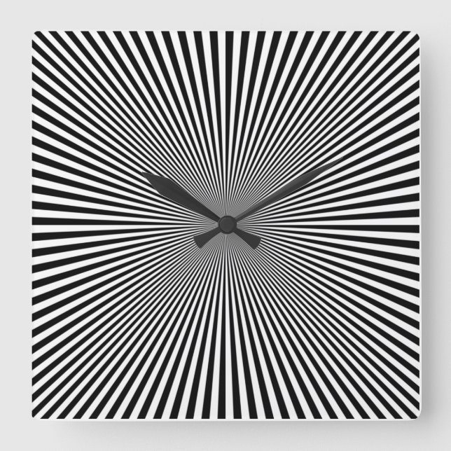 optical-illusion square wall clock (Front)
