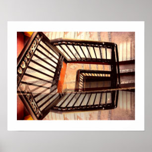 Optical illusion Stairs Poster