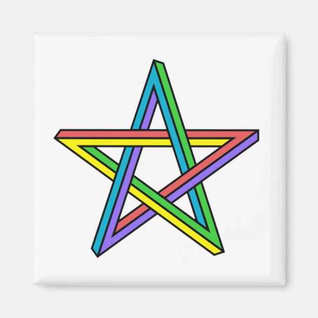 Optical illusion Star Magnet (Front)
