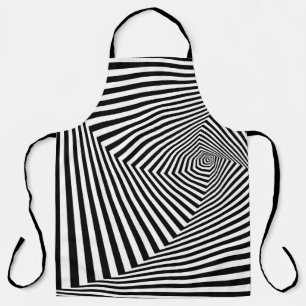 Optical Illusion: Striped Geometric Abstract. Apron