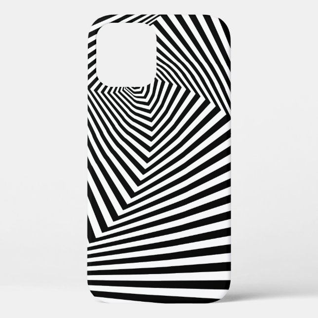 Optical Illusion: Striped Geometric Abstract. Case-Mate iPhone Case (Back)