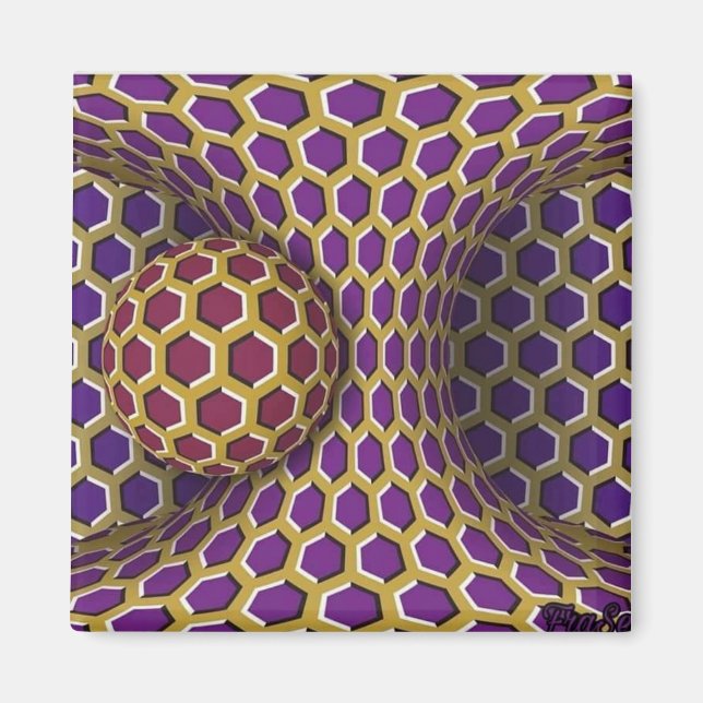 Optical Illusion Trick Drawing Rotation Turning Magnet (Front)