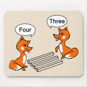 Optical illusion Trick Fox Mouse Pad