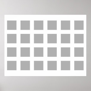 Optical Illusion Vanishing Dots Grey and White Poster