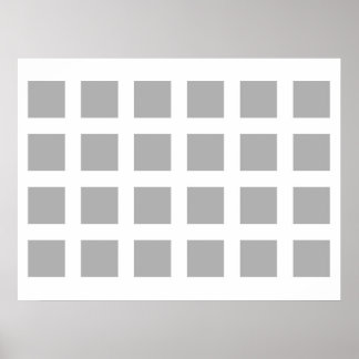 Optical Illusion Vanishing Dots Grey and White Poster