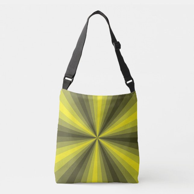 Optical Illusion Yellow All-Over-Print Bag (Front)