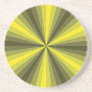 Optical Illusion Yellow Coaster