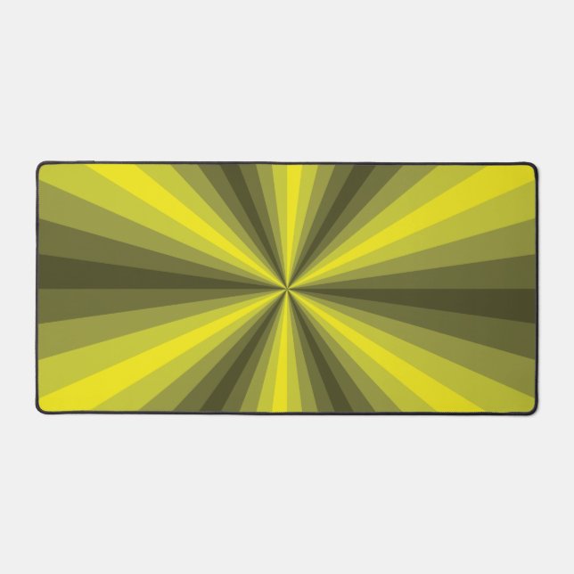 Optical Illusion Yellow Desk Mat (Front)