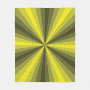 Optical Illusion Yellow Fleece Blanket