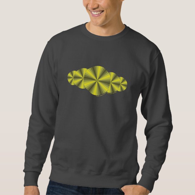 Optical Illusion Yellow Men's Dark Shirt (Front)