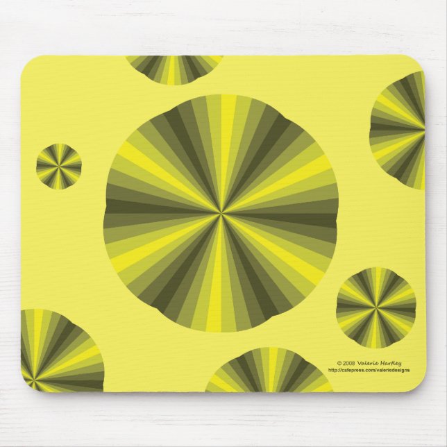 Optical Illusion Yellow Mousepad (Front)
