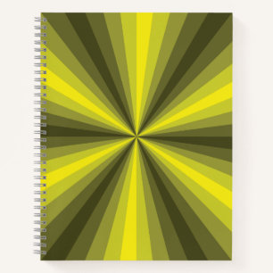 Optical Illusion Yellow Spiral Notebook