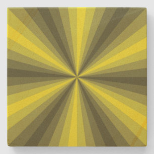 Optical Illusion Yellow Stone Coaster