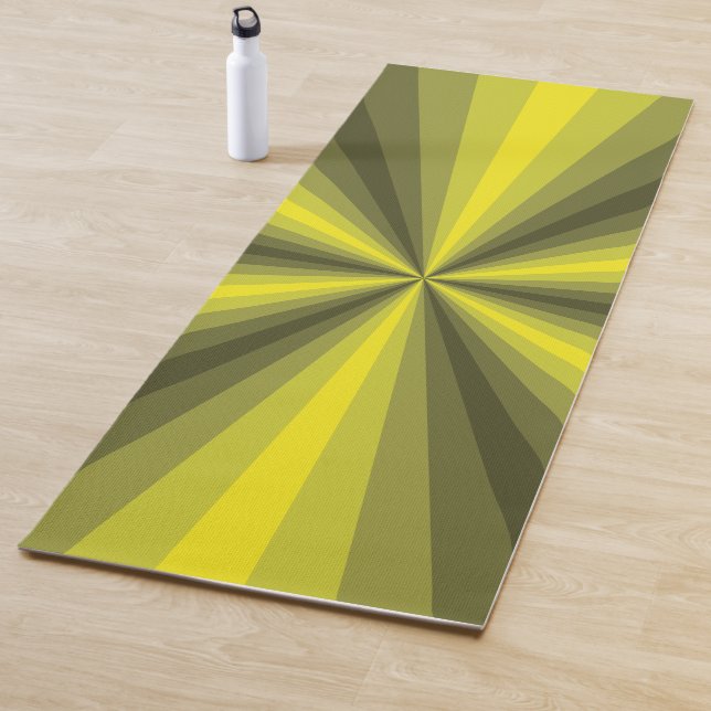 Optical Illusion Yellow Yoga Mat (In Situ)