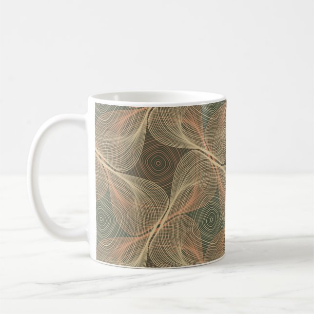 Optical Illusions: Geometric Intrigue Coffee Mug (Left)