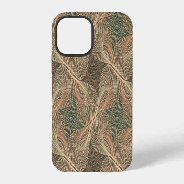 Optical Illusions: Geometric Intrigue iPhone Case (Back)