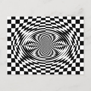 Optical illusions postcard