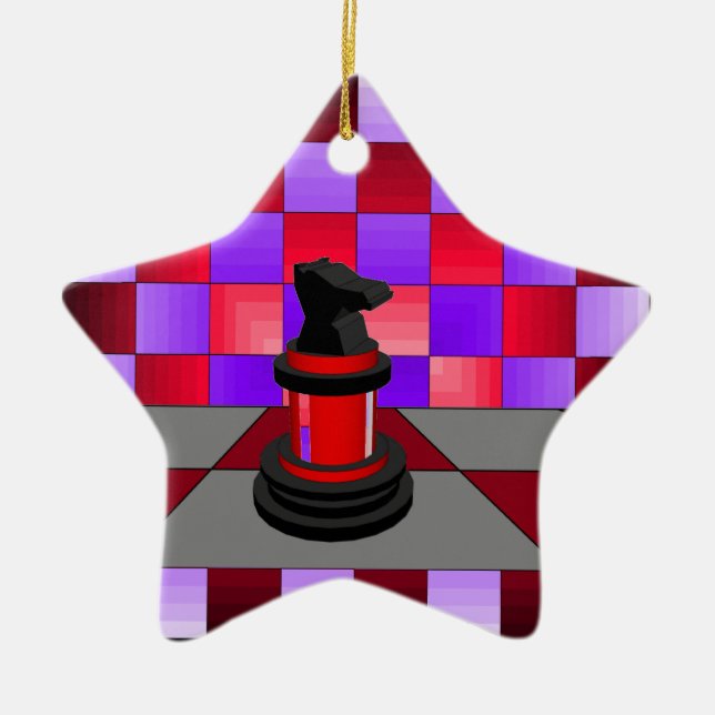 Optical Knight Chess CricketDiane 2013 Ceramic Tree Decoration (Front)