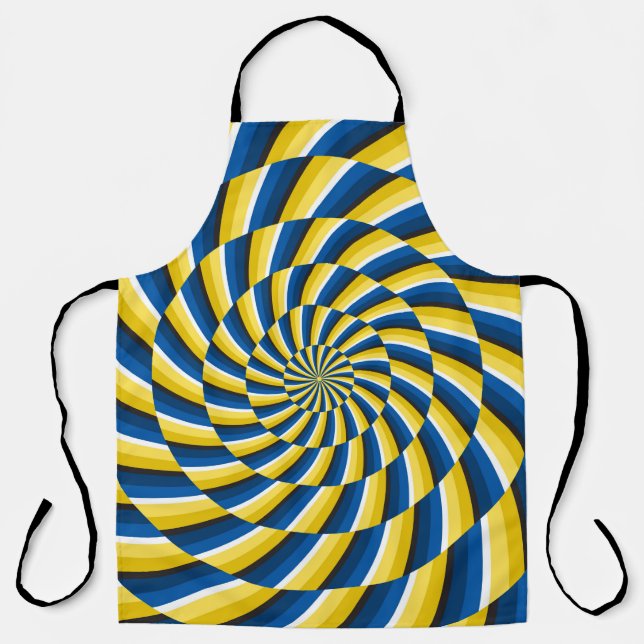 Optical motion illusion Vintage background. Yellow Apron (Front)