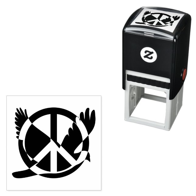 Optical Peace Dove Self-Inking Stamp (In Situ)