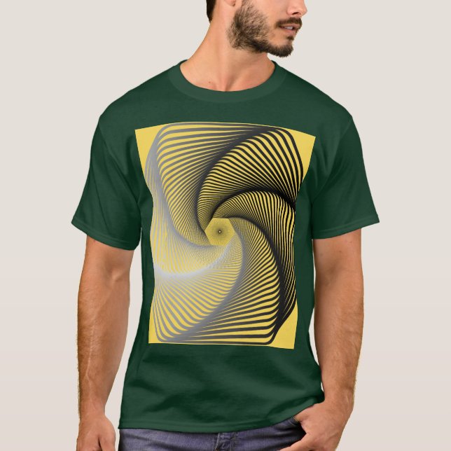  OPTICAL SPIRAL DIGITAL ART T-Shirt (Front)