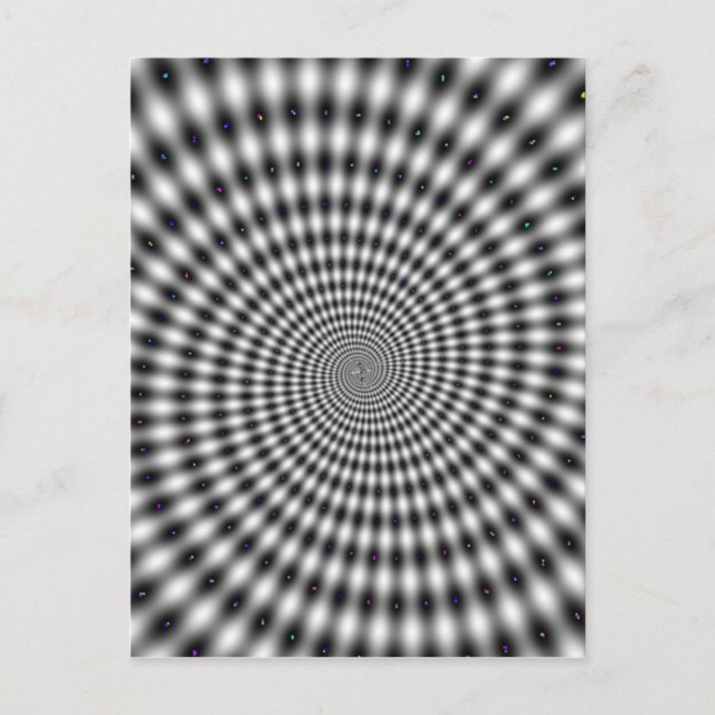 Optical spiral illusion postcard (Front)