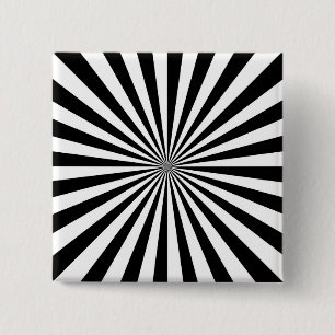 Optical Sun Burst Spinning Wheel Design 15 Cm Square Badge