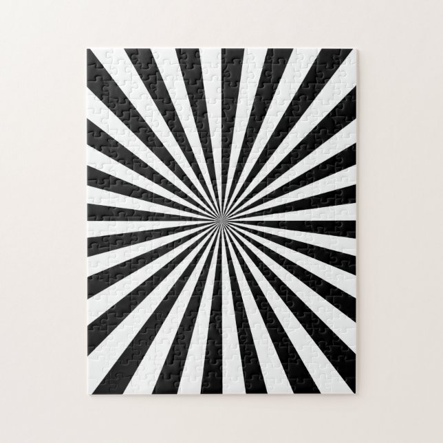 Optical Sun Burst Spinning Wheel Design Jigsaw Puzzle (Vertical)