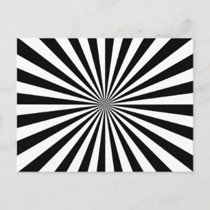 Optical Sun Burst Spinning Wheel Design Postcard