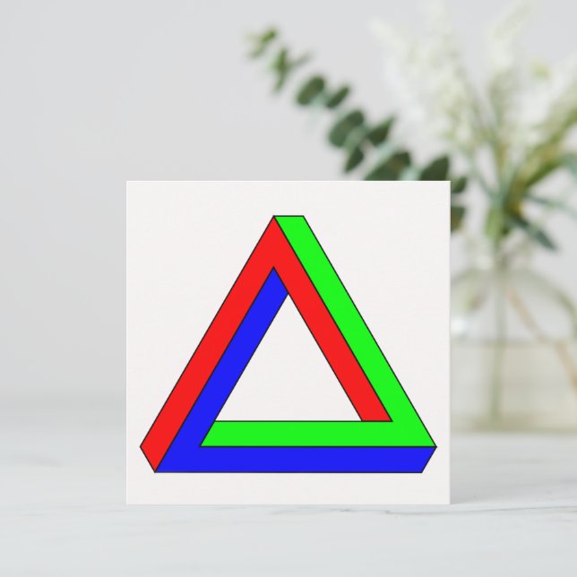 Optical Triangle illusion  Card (Standing Front)