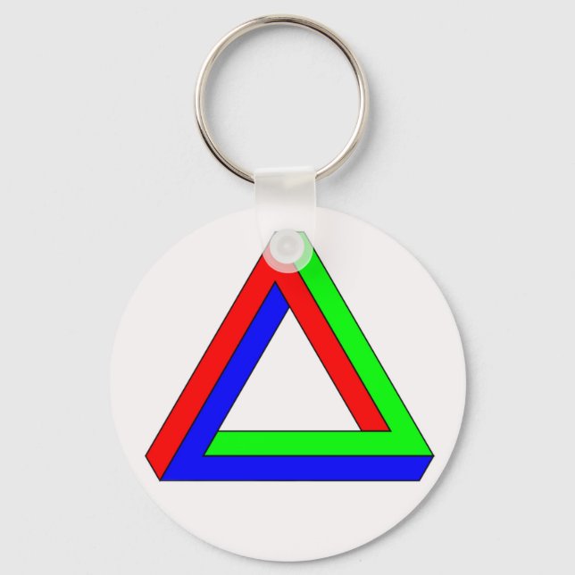 Optical Triangle illusion Key Ring (Front)